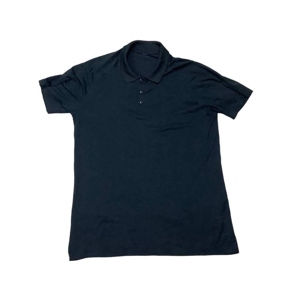 Lululemon Men’s Polo Navy Blue Size L Short Sleeve Tech